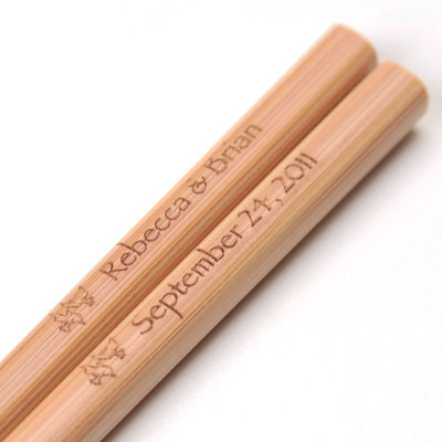 Engraved Bamboo Chopsticks | Custom 