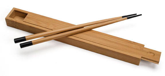 Rockyin Reusable Chopsticks Portable Eco-friendly Wooden Reusable Chopsticks Storage Case Box