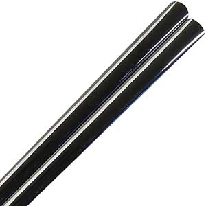 Flat Korean Stainless Steel Chopsticks Black