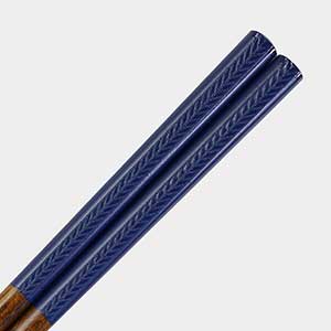Herringbone Blue Japanese Chopsticks