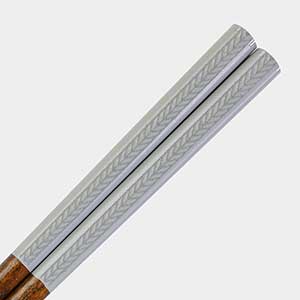 Herringbone Gray Japanese Wood Chopsticks