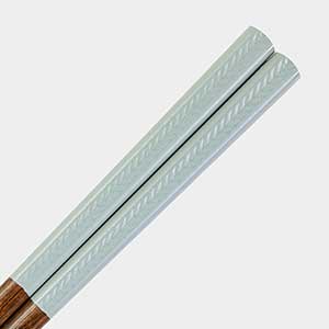 Herringbone Green Japanese Wood Chopsticks
