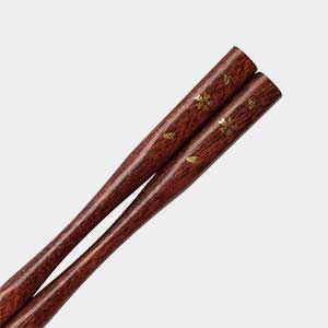 Kinzakura Carved Chopsticks Brown 21cm