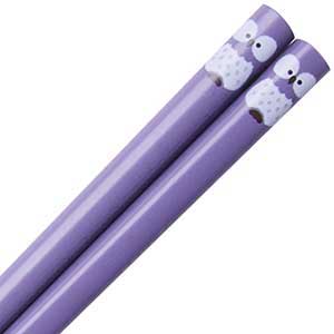 Owl Japanese Chopsticks Purple