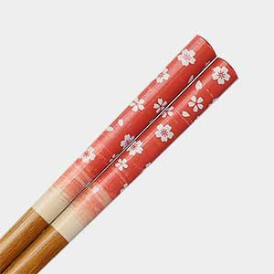 Sakura Blizzard on Red Chopsticks