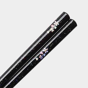 Sparkle Sakura Black Japanese Chopsticks