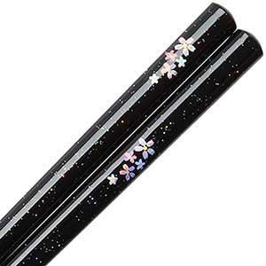 Sparkle Sakura Black Japanese Chopsticks