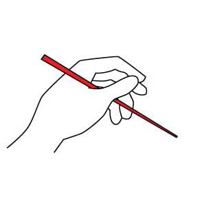 How To Use Chopsticks Left Step 1