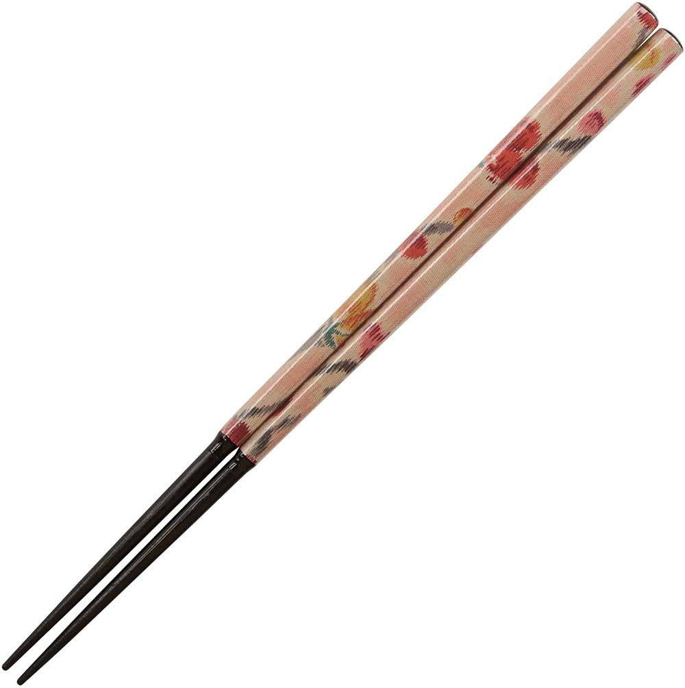 Nishijin Chopsticks Peach on Black