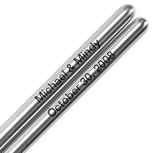 Stainless Steel Etched Personalized Chopsticks