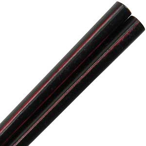 Black chopsticks with red striping