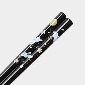 Black Sakura Rabbit Moon Chopsticks
