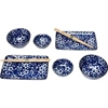Blue Sakura Japanese Dinnerware Set for Two 