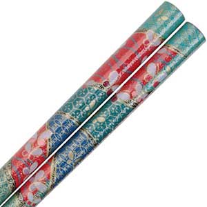 Butterflies on Red Floral Japanese Style Chopsticks