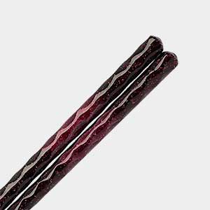 Carved Aurora Red Wakasa Chopsticks