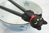 Cat Fun Childrens Helper Chopsticks Black