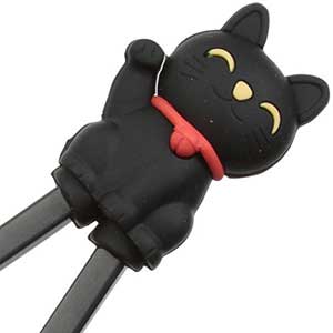 Cat Fun Childrens Helper Chopsticks Black
