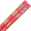 Chinese Gold Symbols on Red Chopsticks