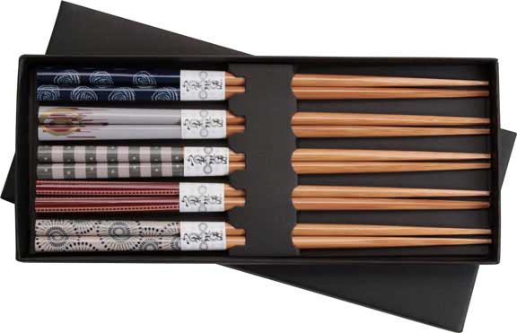 Colored Designs Chopsticks Set