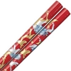 Cranes of Gold and Silver on Red Japanese Style Chopsticks