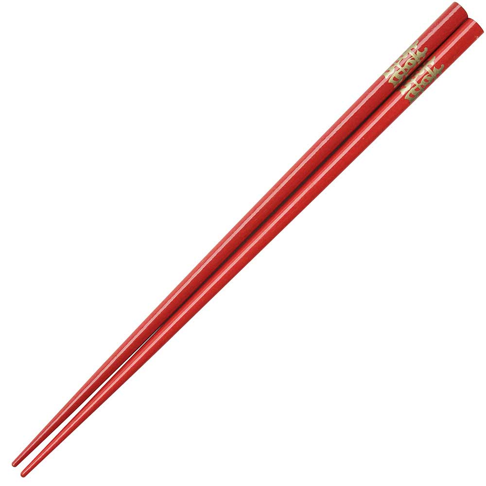 Double Happiness Japanese Style Red Wedding Chopsticks