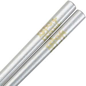 Double Happiness Japanese Style Silver Chopsticks