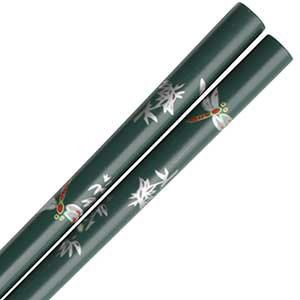 Dragonflies Olive Green Japanese Style Chopsticks
