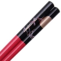 Dragonflies and Moon on Red Japanese Style Chopsticks