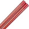 Fan Pattern of Gold on Red Japanese Style Chopsticks