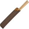 Faux Leather Chopstick Sleeve Brown - 10721