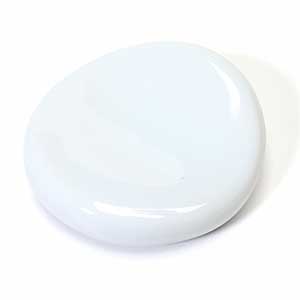 Flat Round Chopstick Rest White