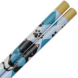 Genki Cats Sora Bamboo Chopsticks