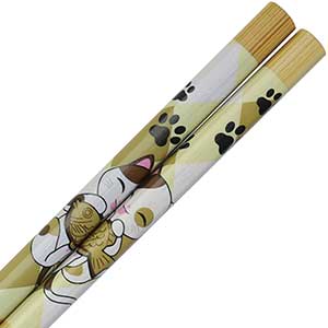 Genki Cats Tayo Bamboo Chopsticks