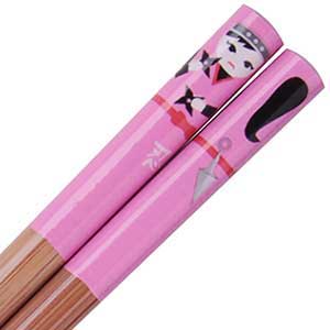 Girl Ninja Pink Japanese Childrens Chopsticks