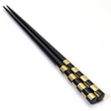Gold Tatami Mat Black Japanese Chopsticks - 80337