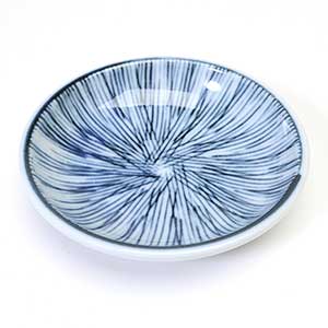 Grass Pattern Sauce Dish Blue