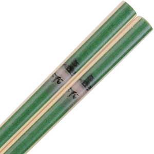 Green Bamboo Print on Bamboo Chopsticks