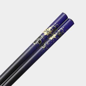 Hana Yuzen Black and Blue Chopsticks