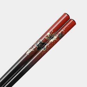 Hana Yuzen Black and Red Chopsticks