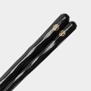 Kenzuri Ebony Hand Shaped Chopsticks 23.5 cm