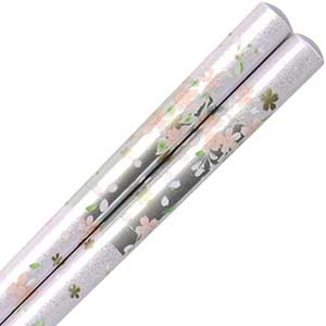  Lavender Floral Metallic Japanese Chopsticks