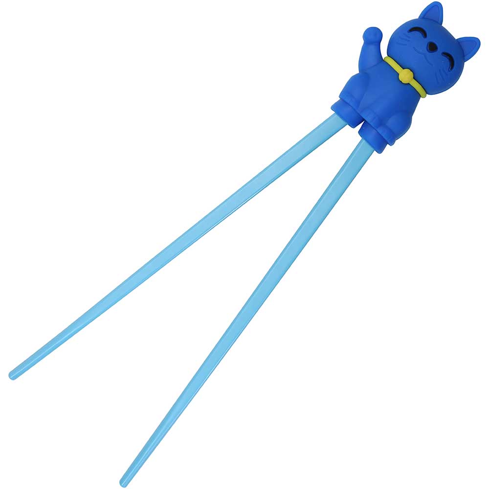 Lucky Cat Kid's Trainer Chopsticks Blue