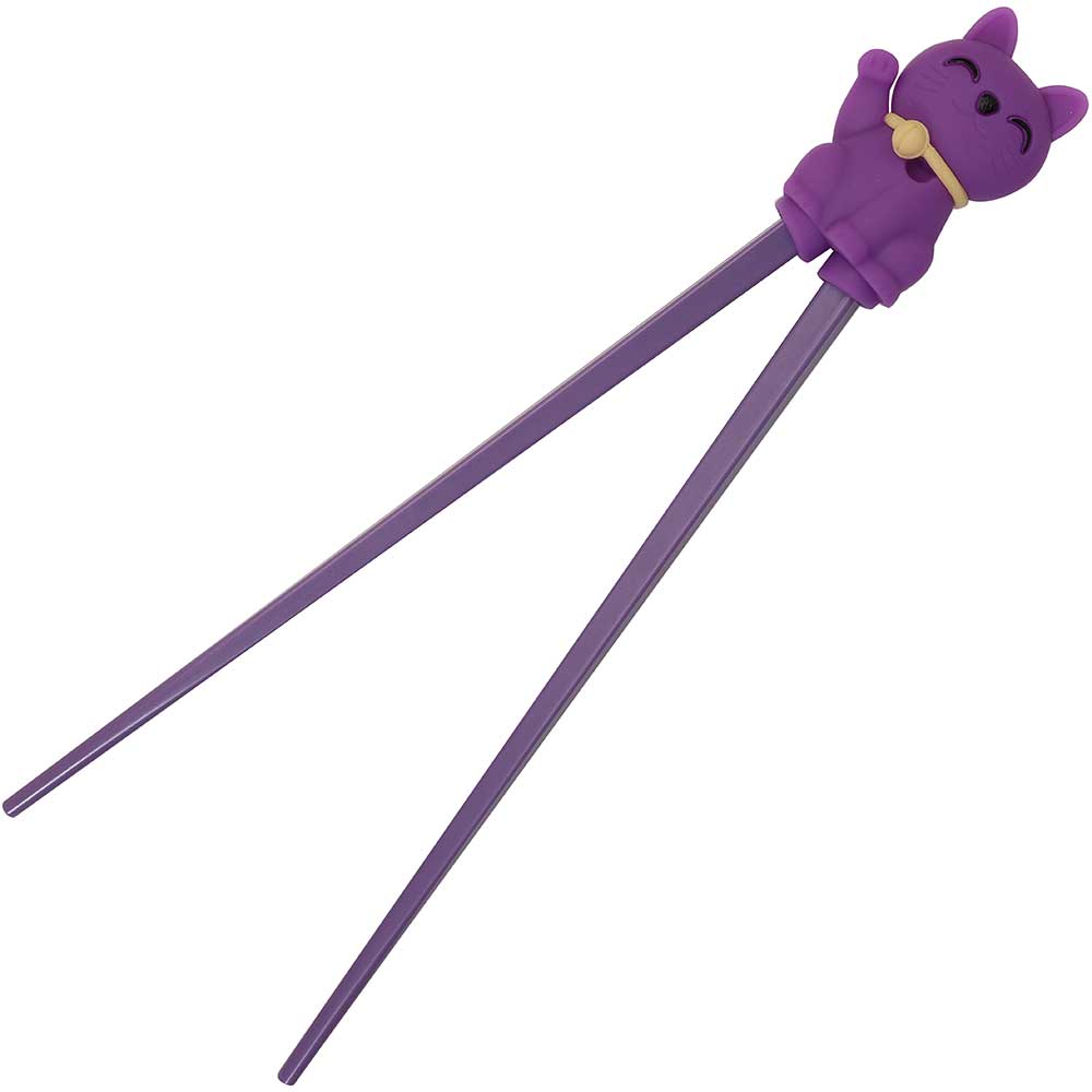 Lucky Cat Kid's Trainer Chopsticks Purple