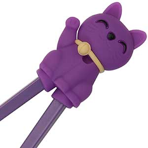 Lucky Cat Kid's Trainer Chopsticks Purple