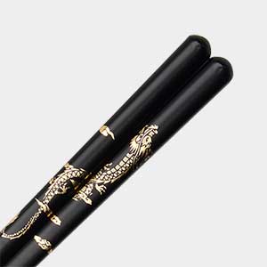 Lucky Gold Dragon Japanese Chopsticks