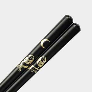 Lucky Gold Owls Japanese Chopsticks