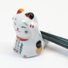 Maneki-Neko Lucky Cat Ceramic Chopstick Rest - RF852