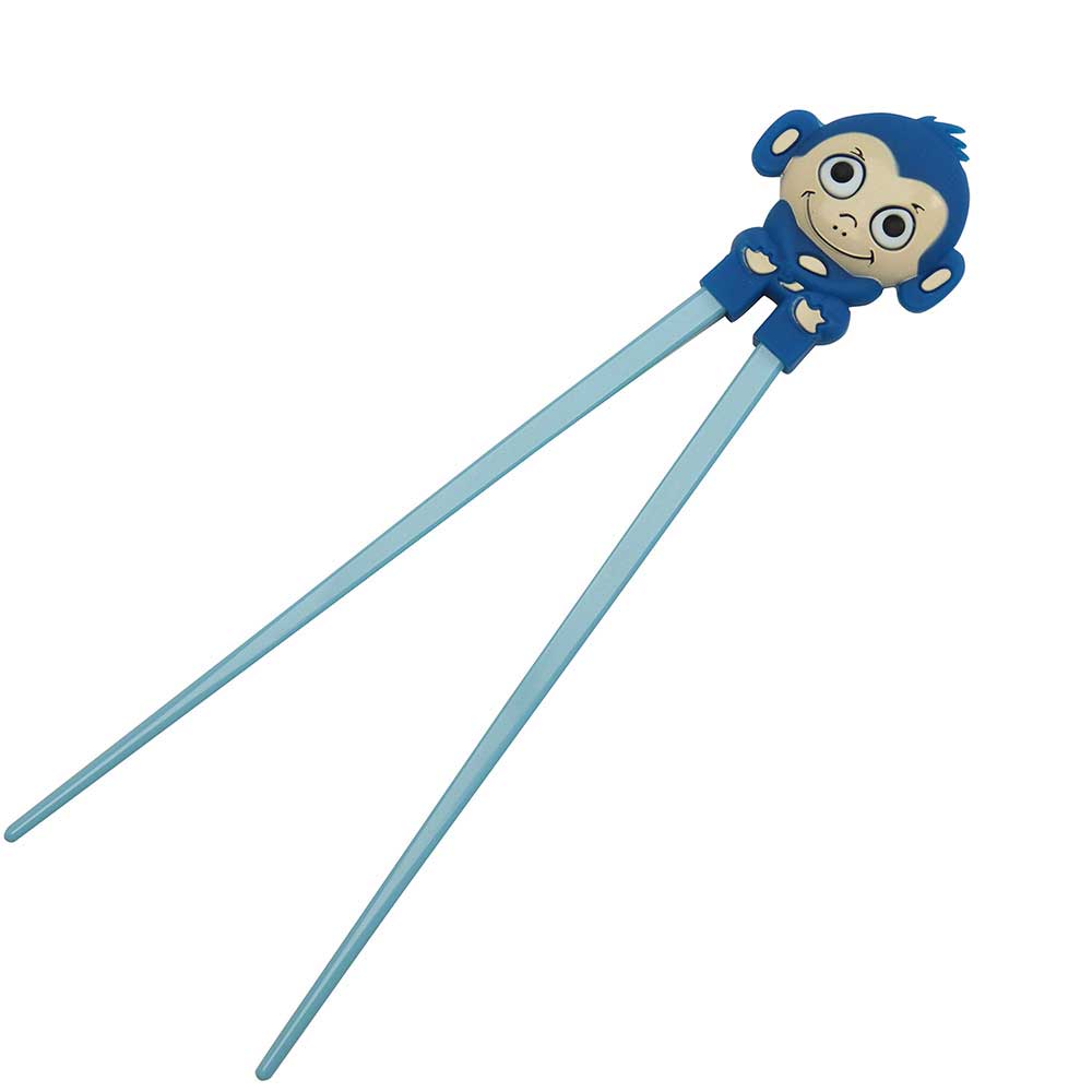 Monkey Fun Childrens Helper Chopsticks Blue