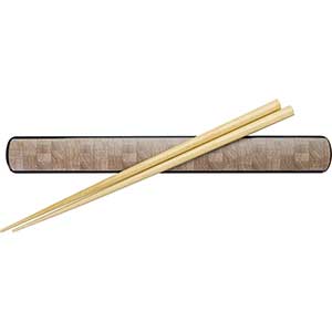 Parquet Woodgrain Box & Chopsticks Set
