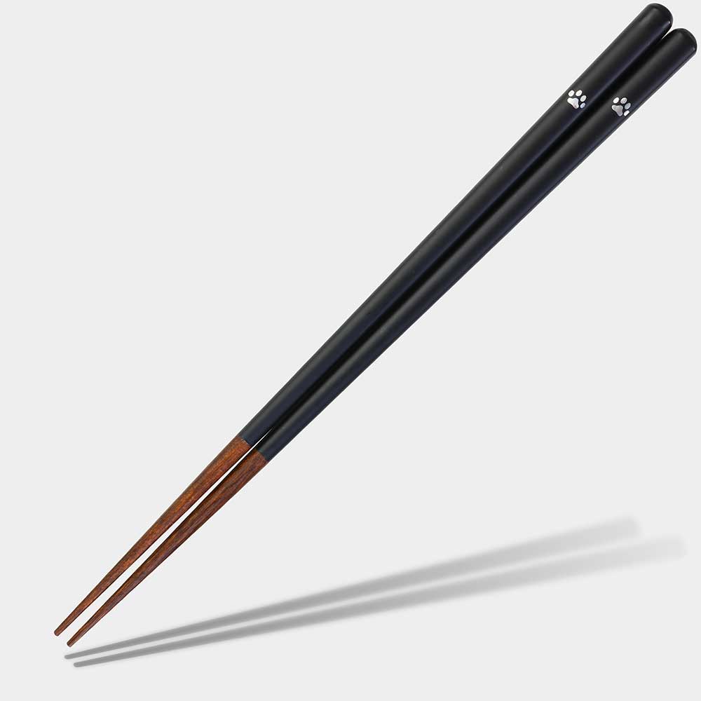Paw Prints Black Japanese Chopsticks